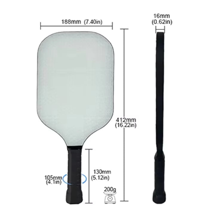 Ledao OEM Pickleball Paddle | Raw Fiberglass Face with 16mm EPP Foam Core | Thermoformed for Enhanced Spin & Power